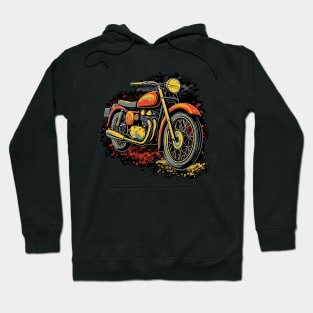 Retro Motorcycle Bold and Colorful with Vintage 1960s Vibes Hoodie